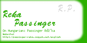 reka passinger business card